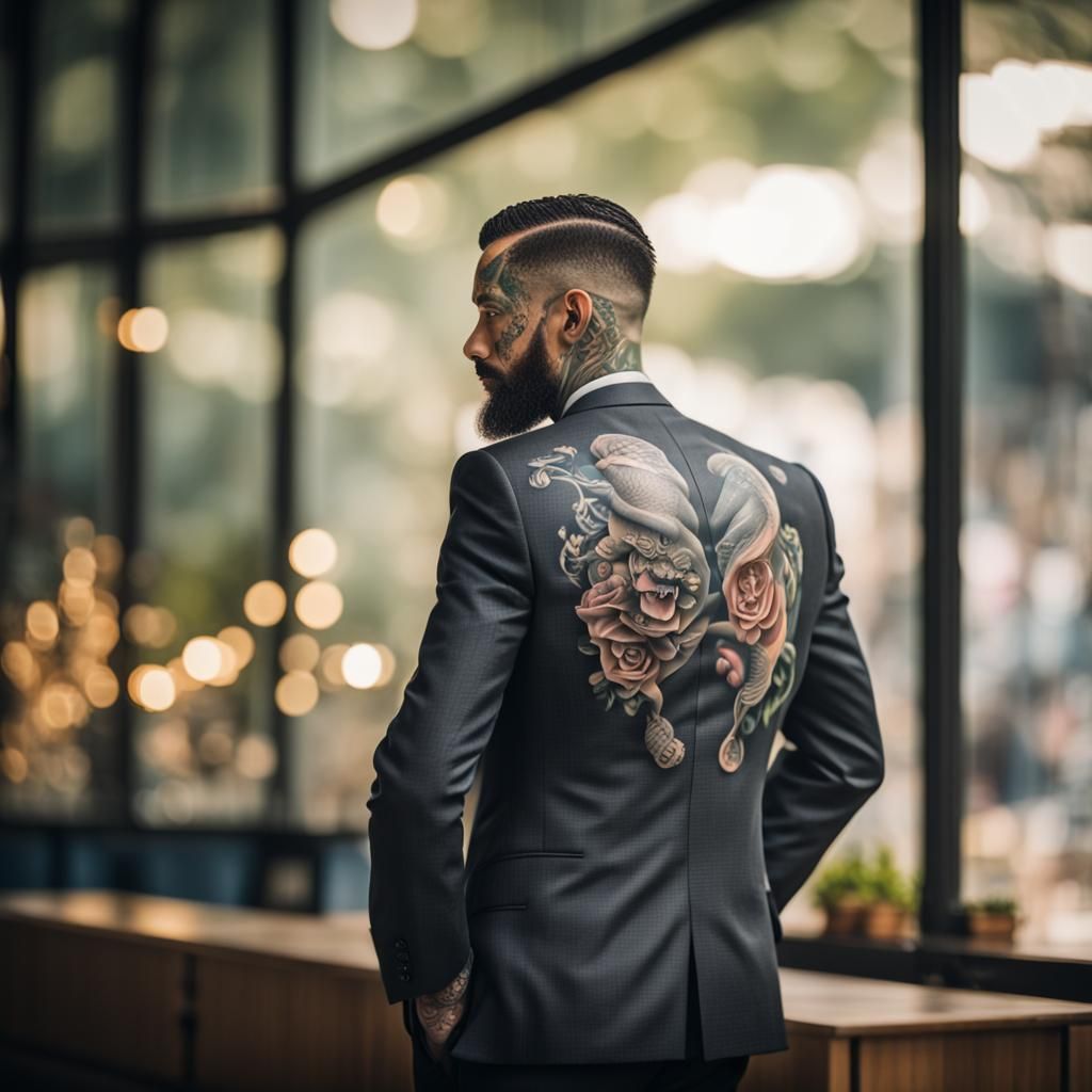 Man's Back Tattoo: A Portrait in Ink