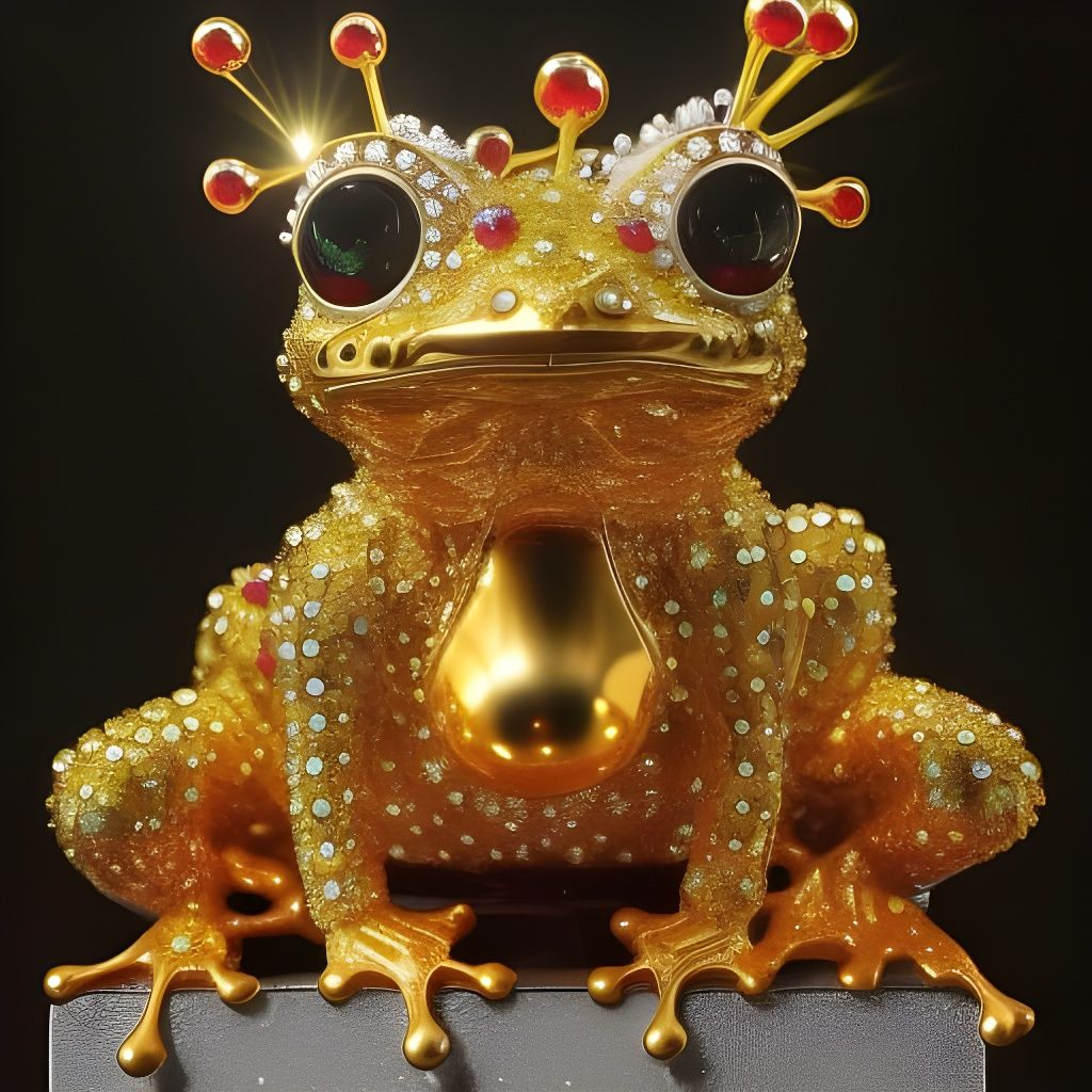 A golden frog