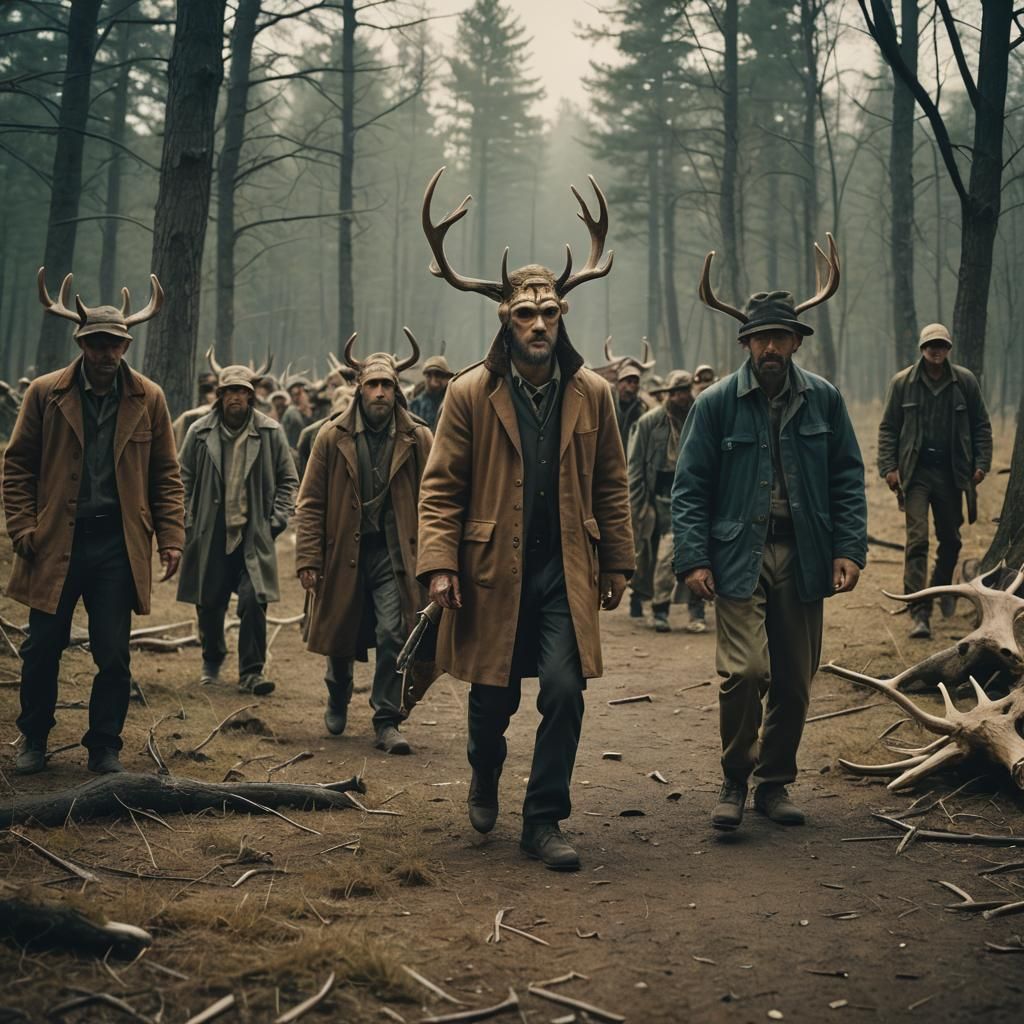 Antler People Manhunt: Cinematic Film Still