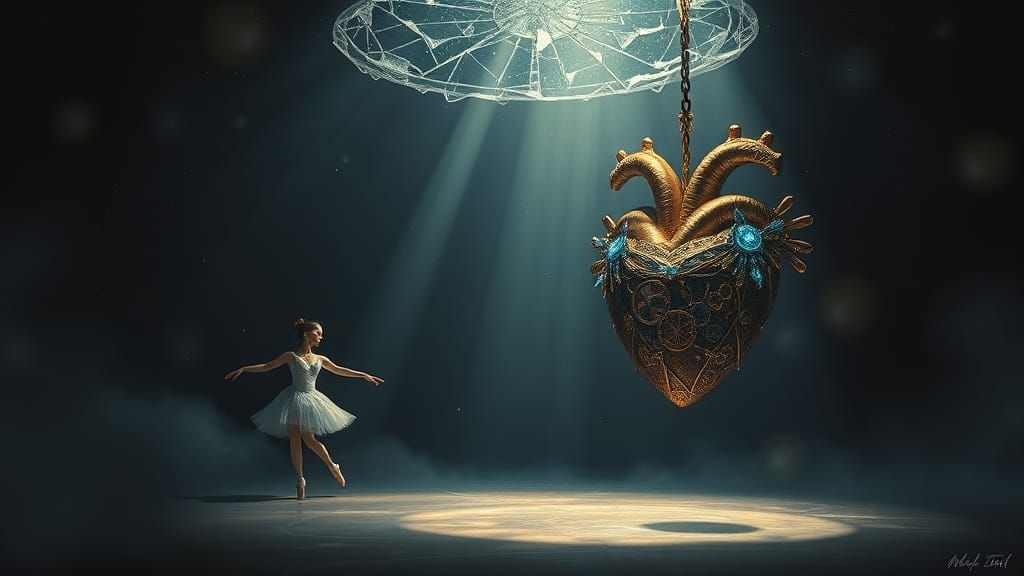 Enchanted Ballerina in a Mystical, Celestial Realm