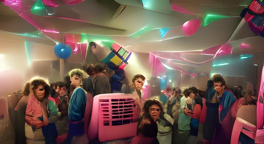 A Nostalgic Party Scene from the 1980s