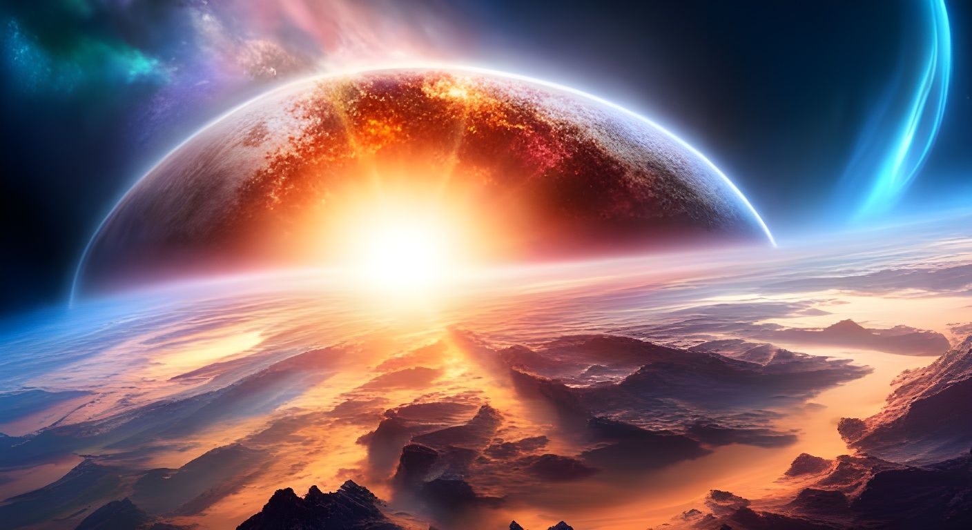 Eye of Wonder in Space Galaxy: Digital Matte Painting