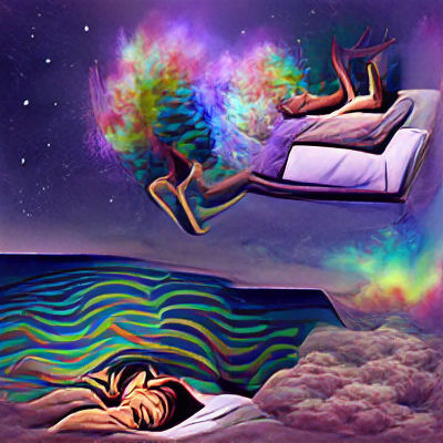 Abstract Lucid Dreaming Scene