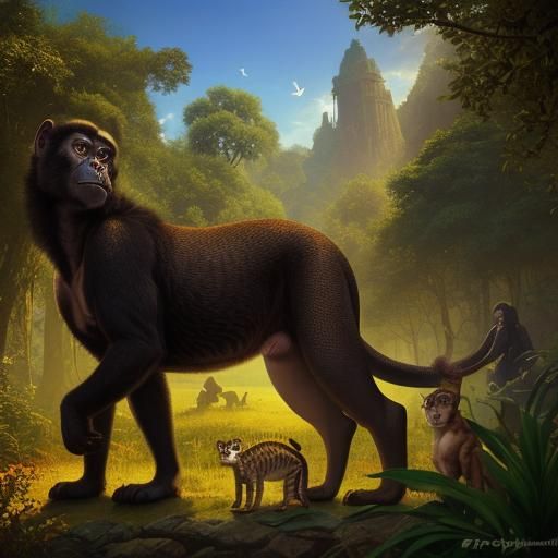 Surreal Hybrid Animals in Summer Sunlight