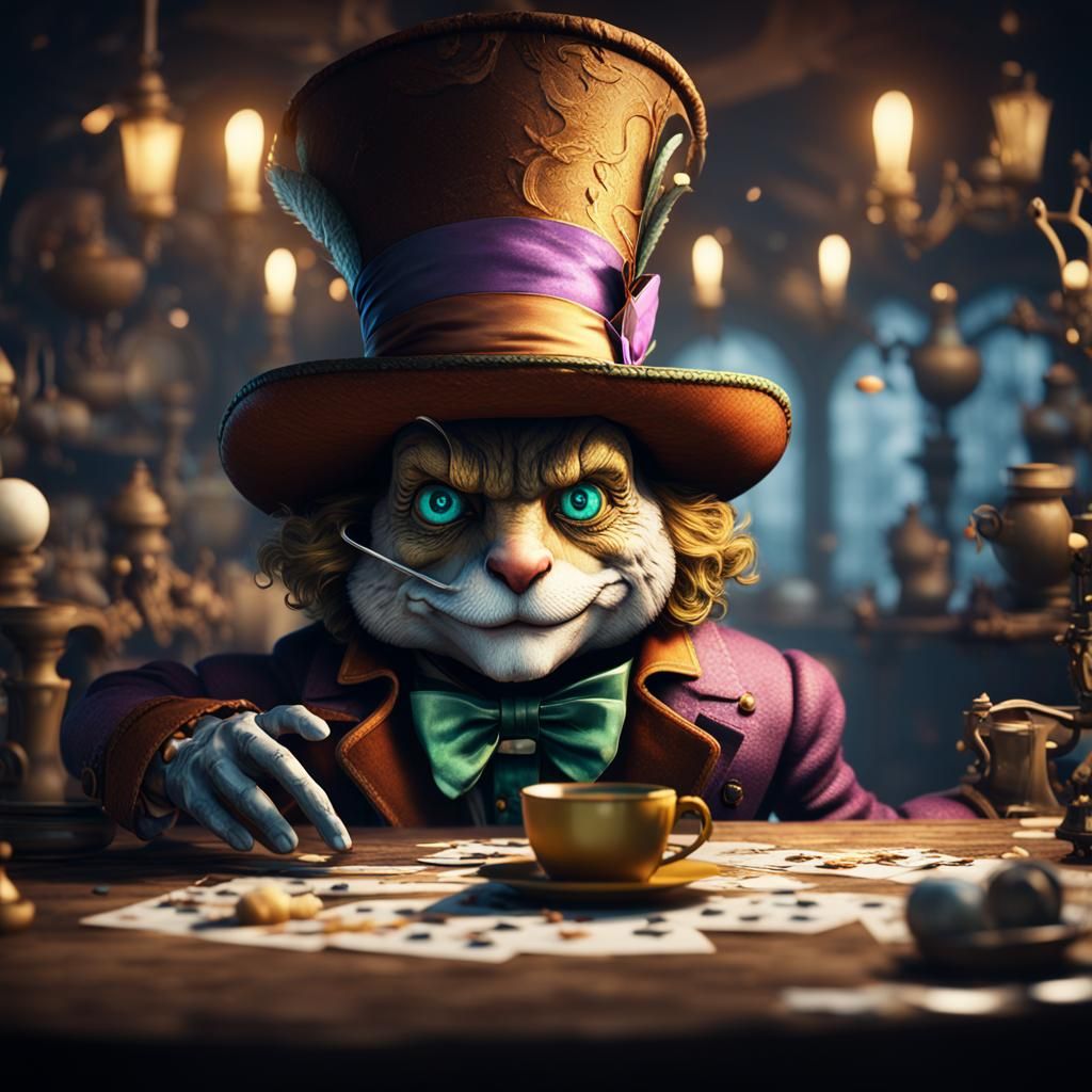 Mad Hatter in 3D Game Cinematic Style