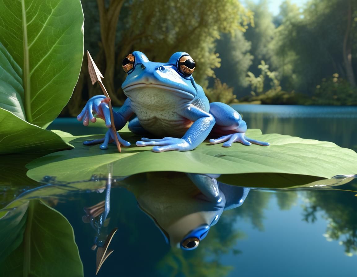 Enchanted Forest Lake: 3D Rendered Scene