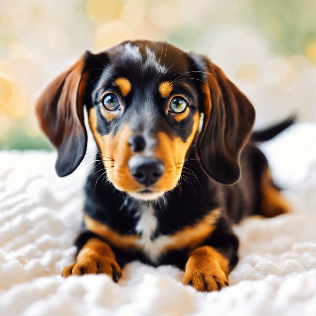 Dog in Field: Van Gogh-Style Impressionist Oil Painting