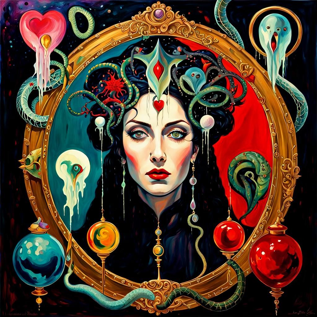 Melancholic Medusa with Mirror: Gothic Magic Realism