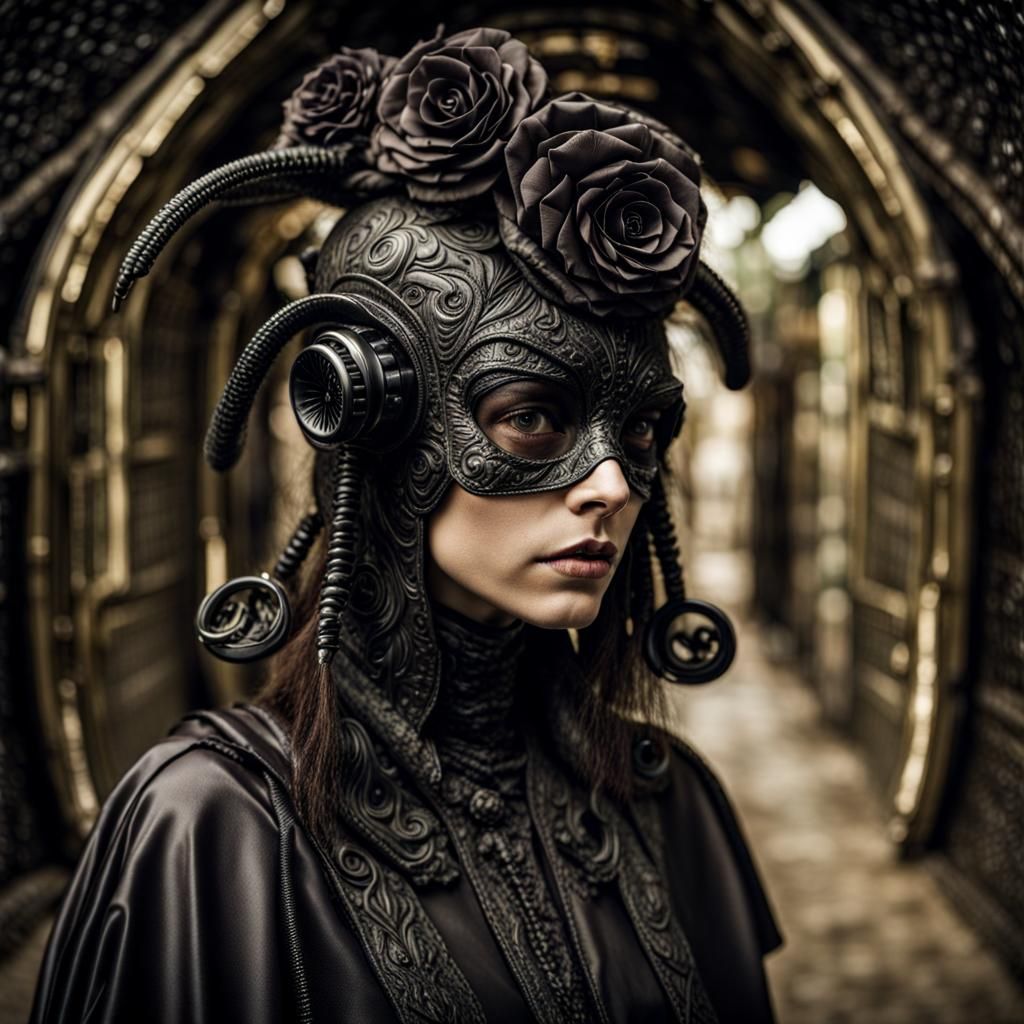 Surreal Alien Restaurant Celebration in Gritty Setting