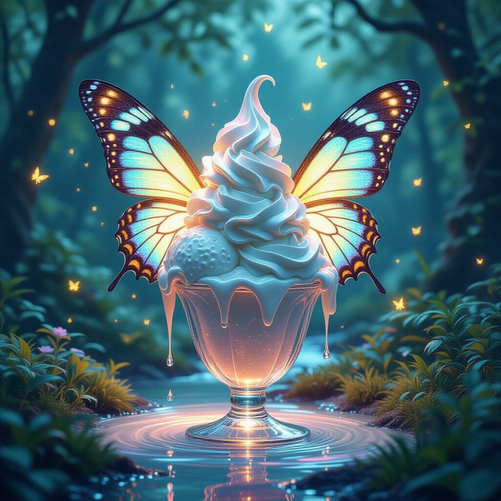 Butterfly Wing Cone in Enchanted Forest