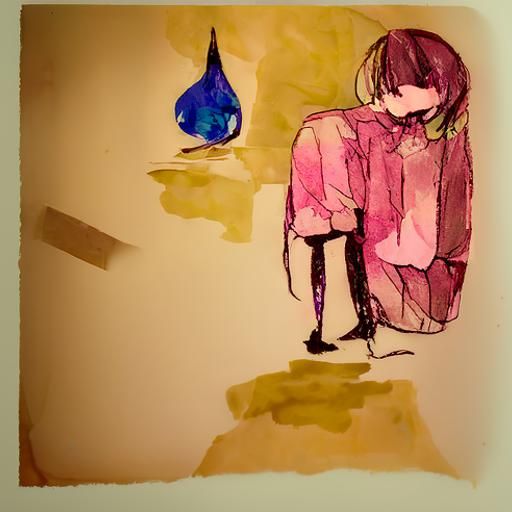 Emotional Watercolor Painting of Communication