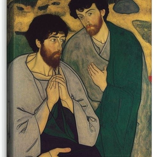 Powerful Speaker in the Style of Icon Painting