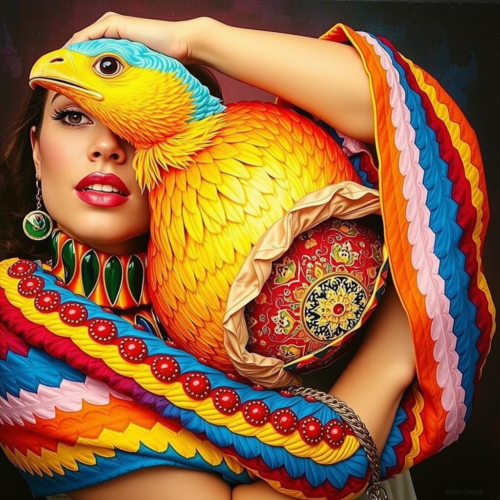 Ethereal Masterpiece in Triadic Colors