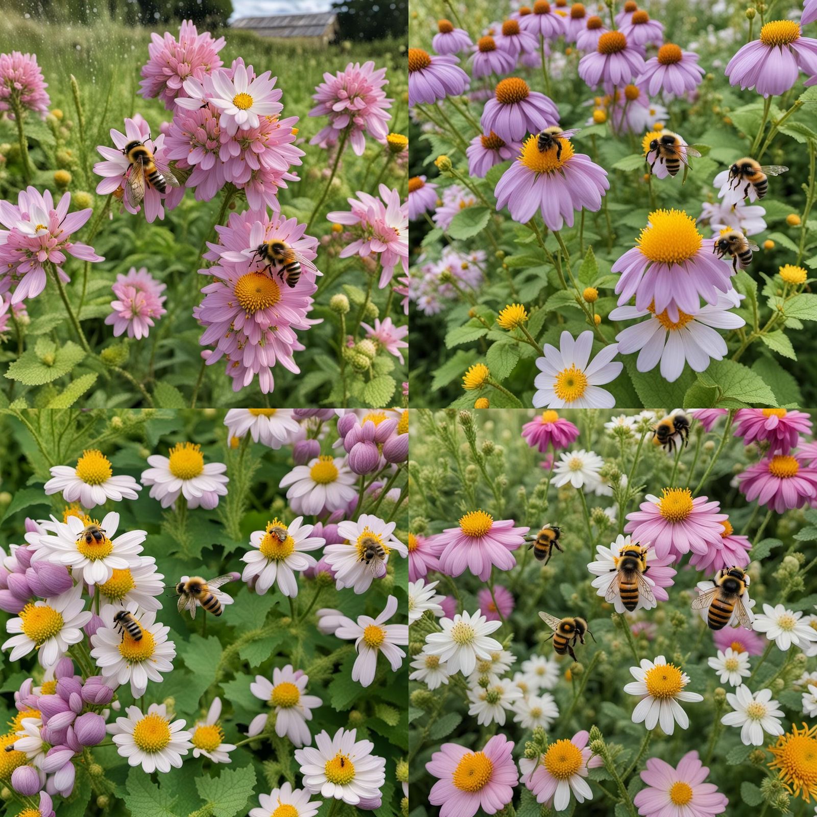 St. Modomnóc with Flowers and Bees