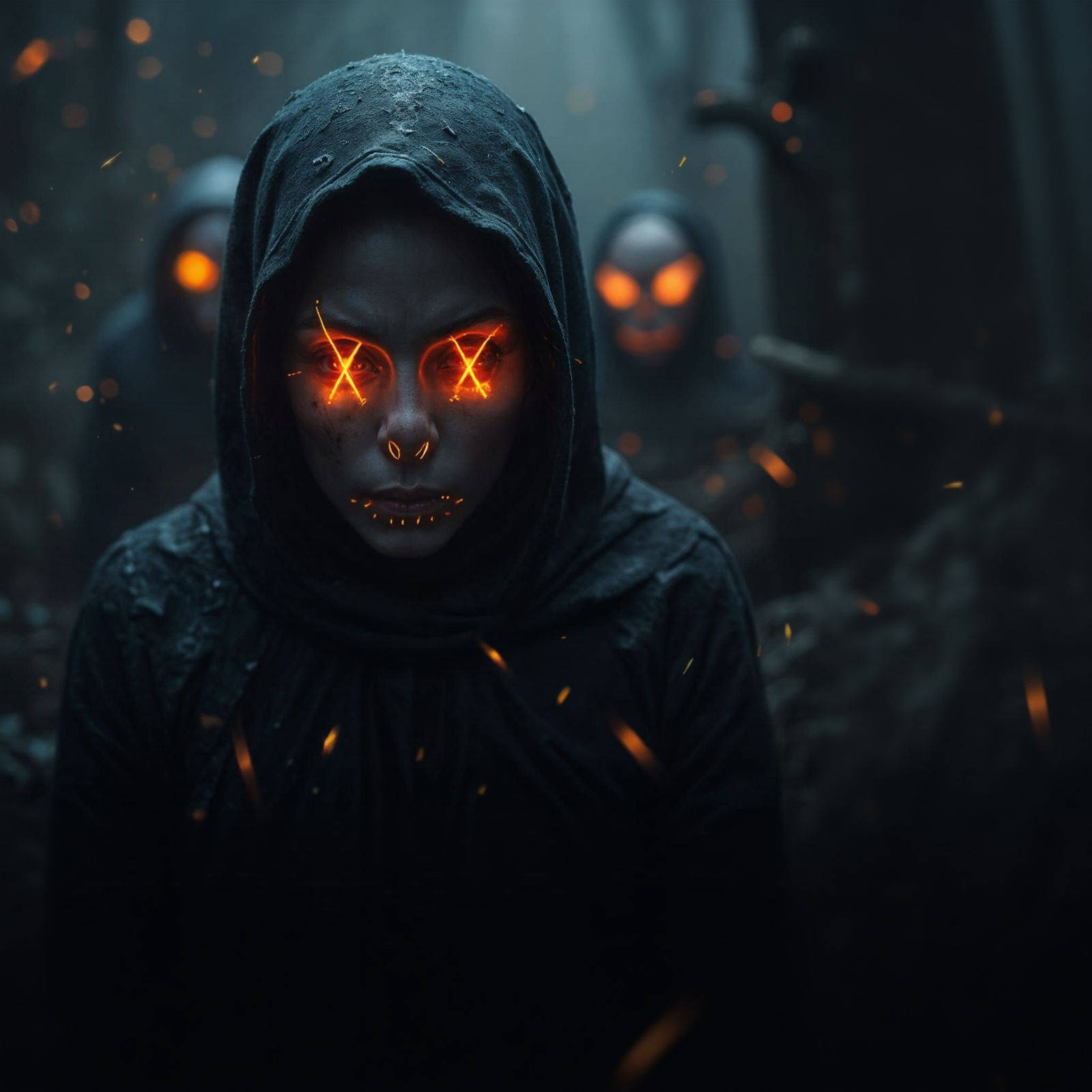 AI Truth Banner with Moody Neon Reflections