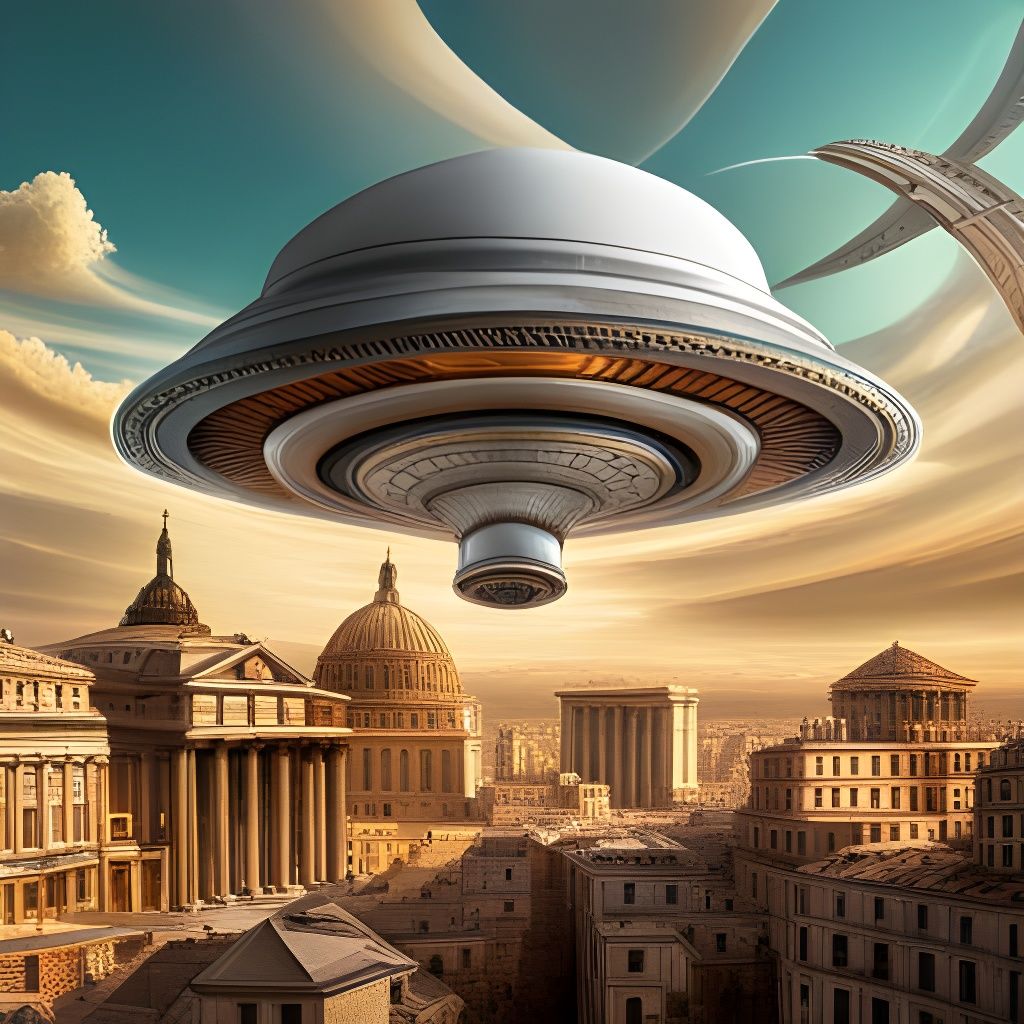 UFO Over Rome: A Surreal Artscape