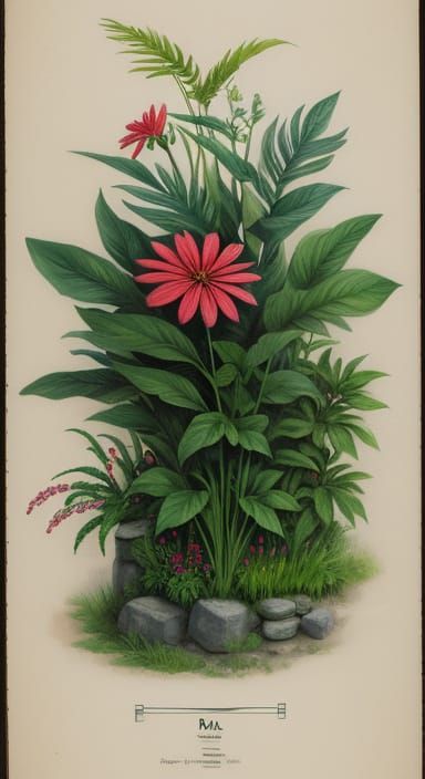 Botanical Landscape in Matte Painting Style