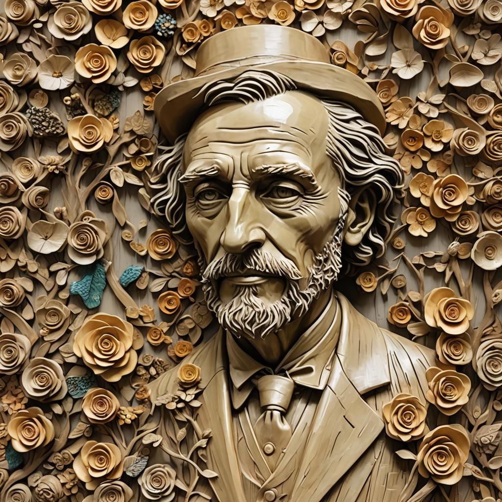 Surreal Banksia Flower Sculpture in Psychedelic Art Style