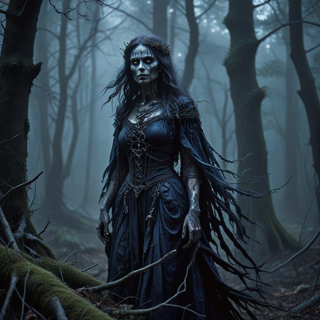 Mystical Slavic Goddess Haunts the Moonlit Forest