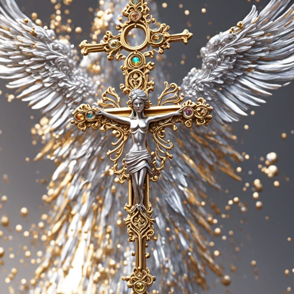 Realistic Cross and Angel Earring Sets