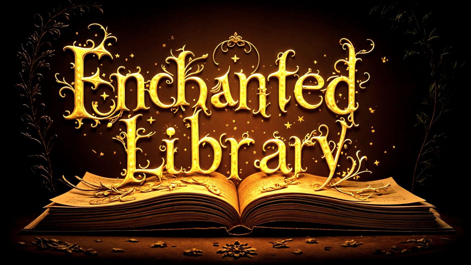 Enchanted Library Letters in Blacklit Flux