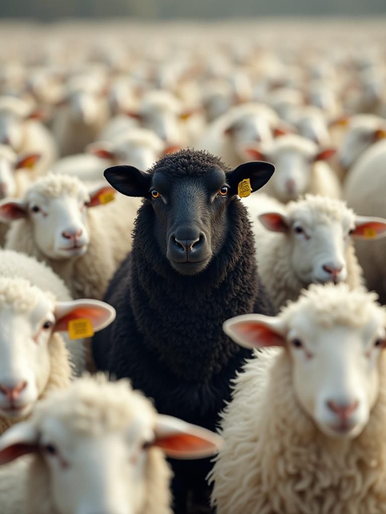 Lone Black Sheep in White Flock: Individuality