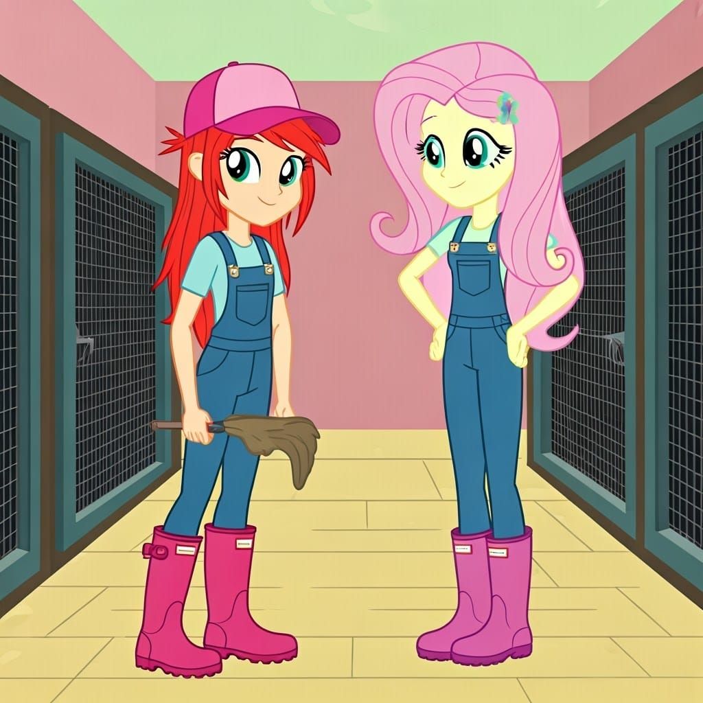 Volunteers Cleaning Dog Kennels at Animal Shelter