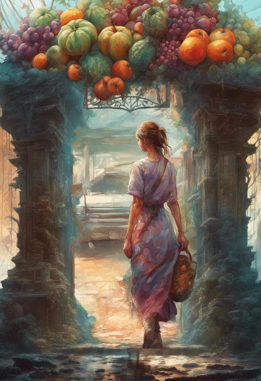 Fruit market entrance