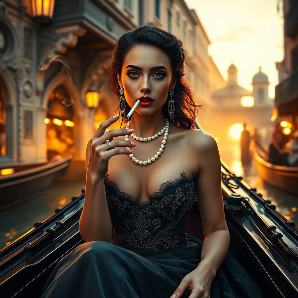 Stunning realistic photo of a dazzlingly elegant beautiful woman
