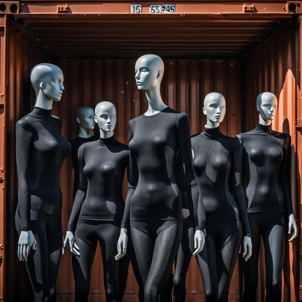 Mannequins in Shipping Container, Professional Photography