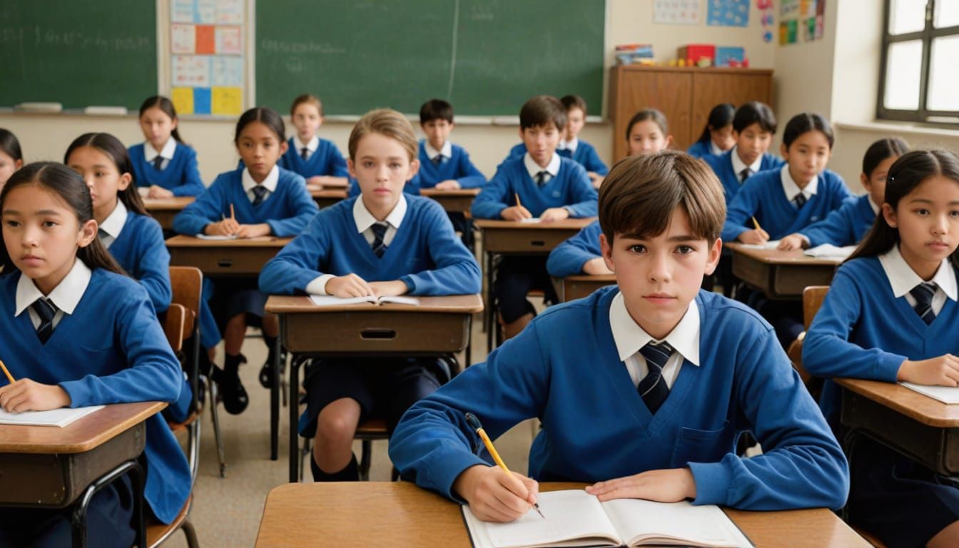 Young Man Out of Place in Elementary School