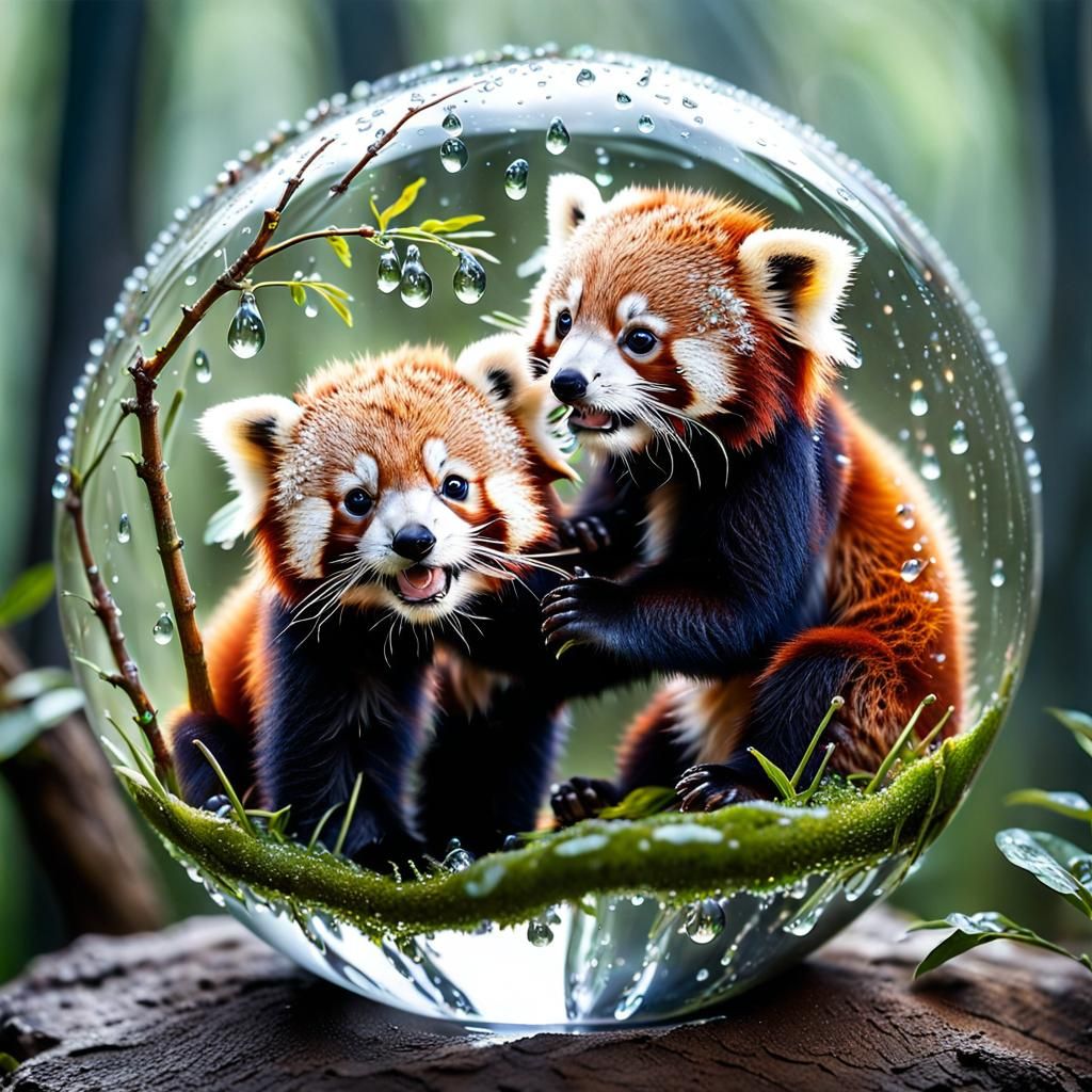 red panda love