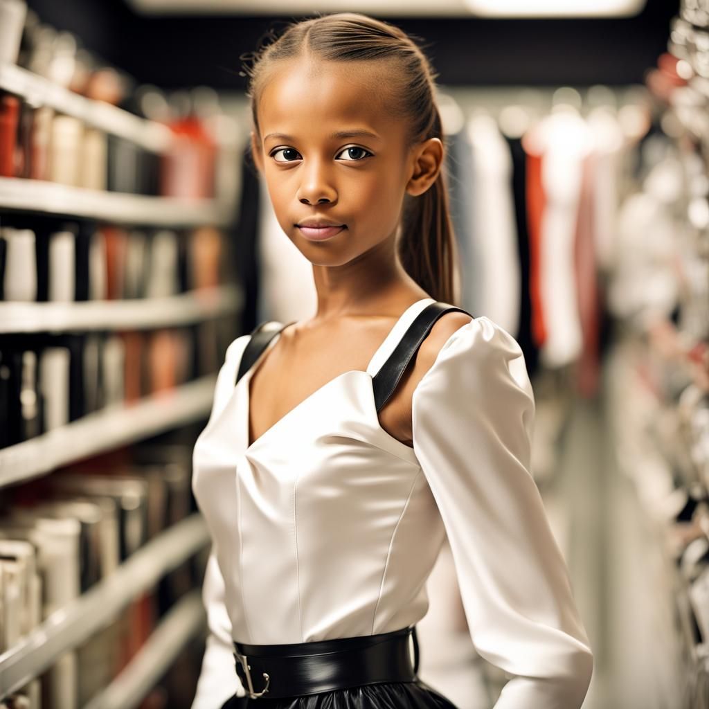 High Fashion Portrait in Boutique with Professional Lighting