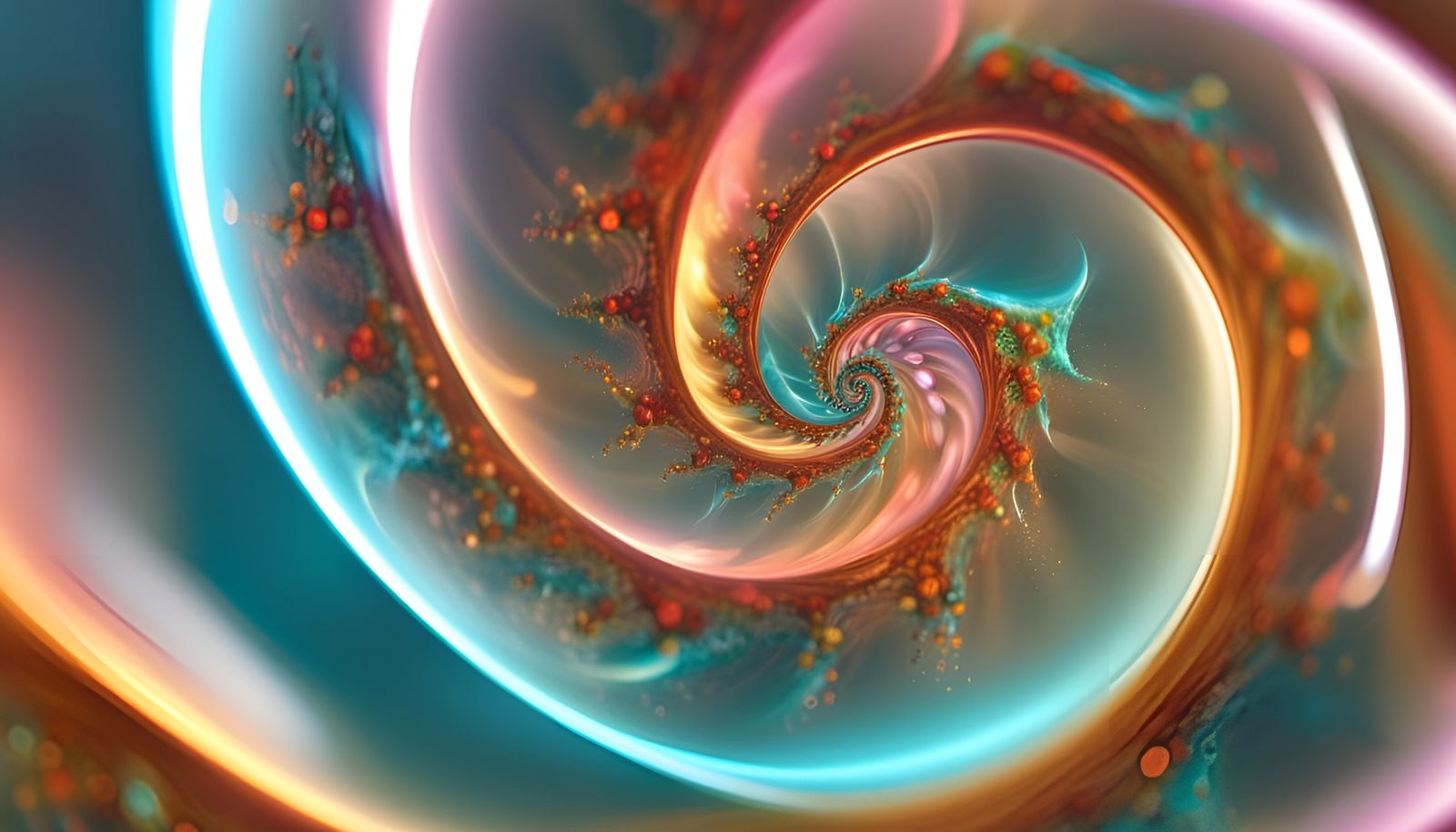 Lush 3D Fractal Biomorph with Geometric Design