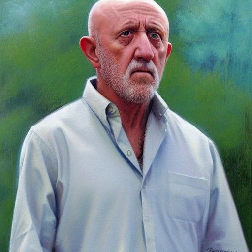 Mike Ehrmantraut: Oil Painting Portrait