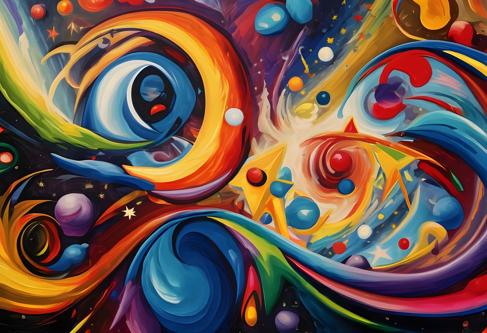 Vast 3D Vortex Maelstroms of Paint and Plasma