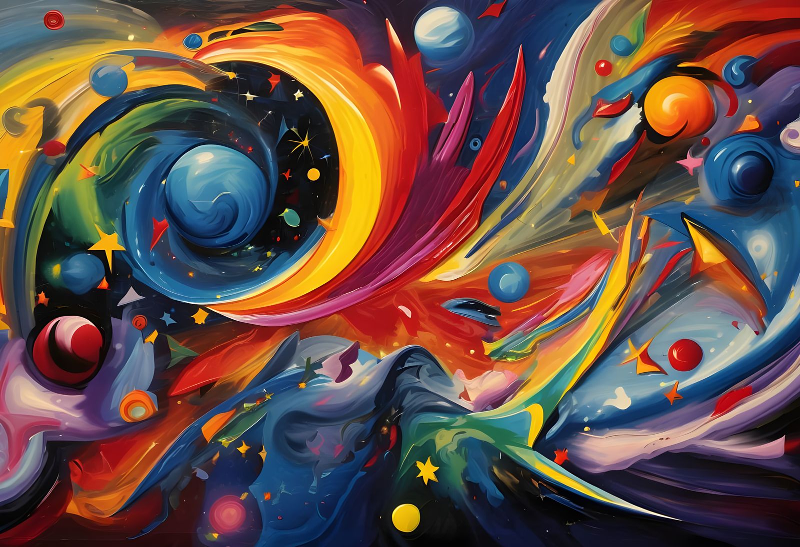 Vast 3D Vortex Maelstroms of Paint and Plasma