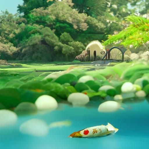 Sushi in Studio Ghibli Anime Style