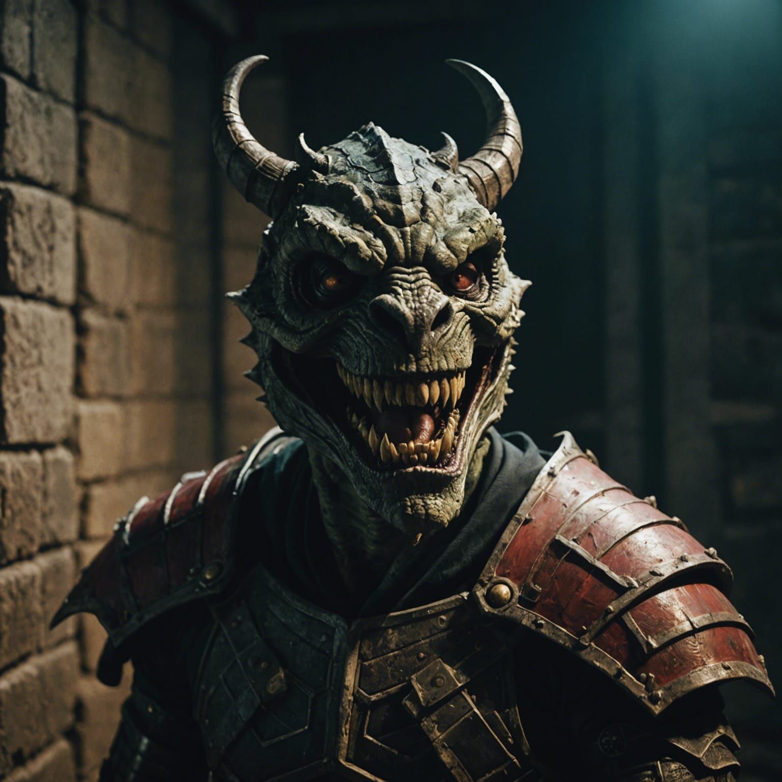 Demon Smiling: Cinematic Film Still