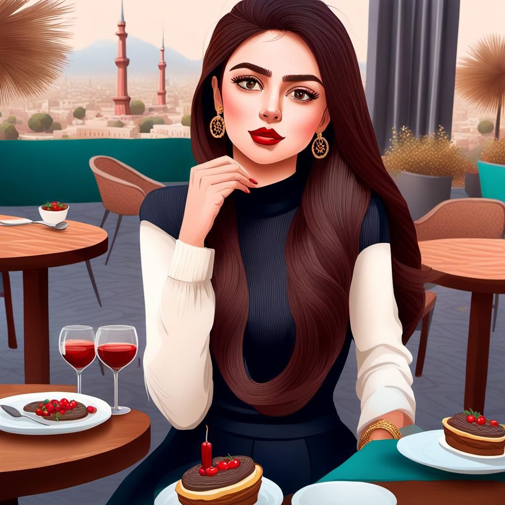 Surreal Portrait of Iranian Woman Reuniting with Friend in H...