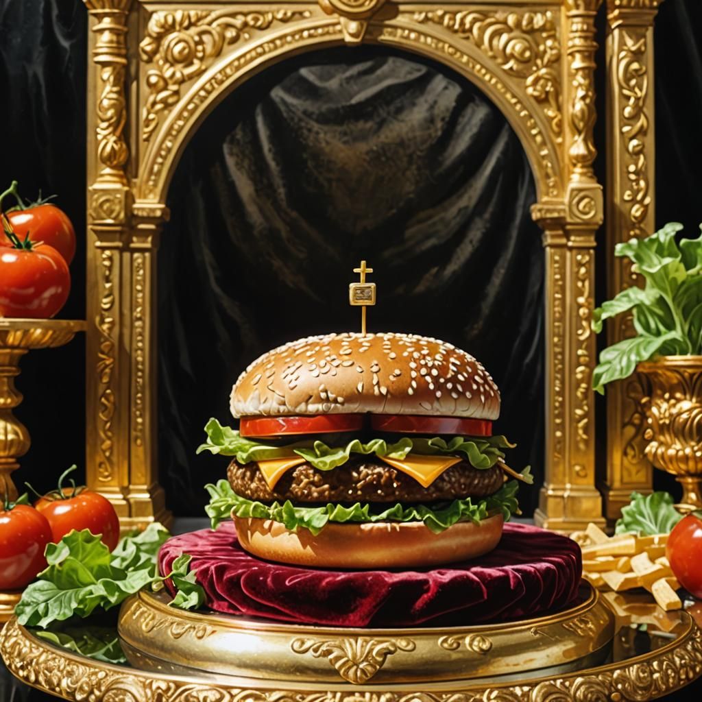 Luxurious Gold Big Mac Still Life