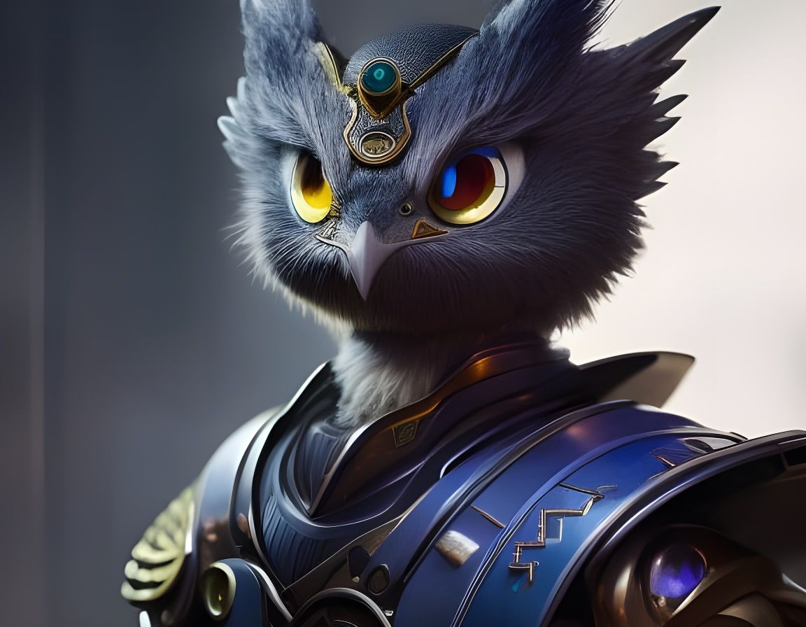 Anthropomorphic Bird Portrait in Fantasy Art Style