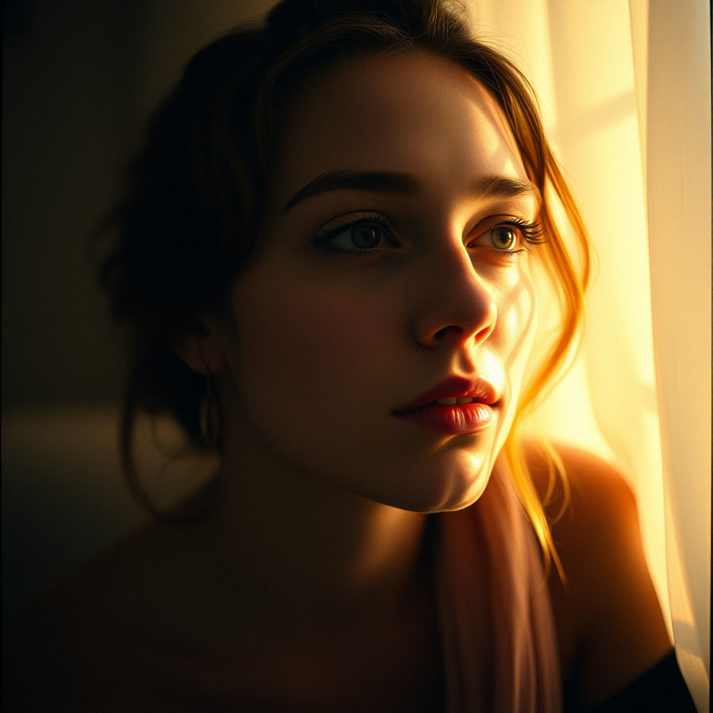 Introspective Gaze: Cinematic Portrait on 35mm Film