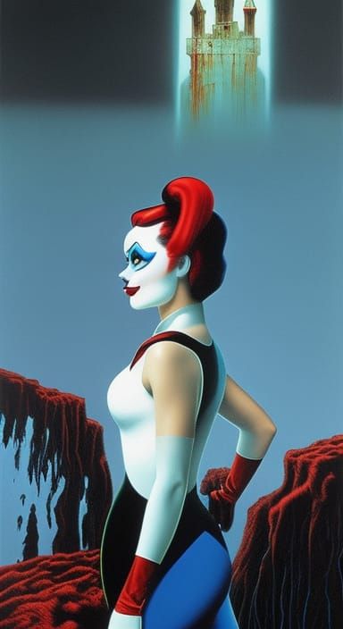 Harley Quinn as Snow White in Mixed Styles