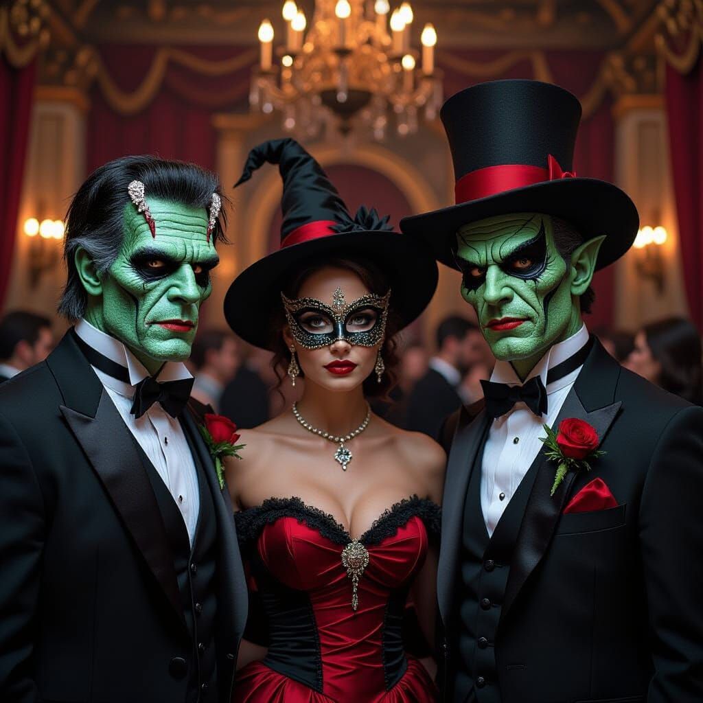 Gothic Masquerade Ball with Classic Monsters