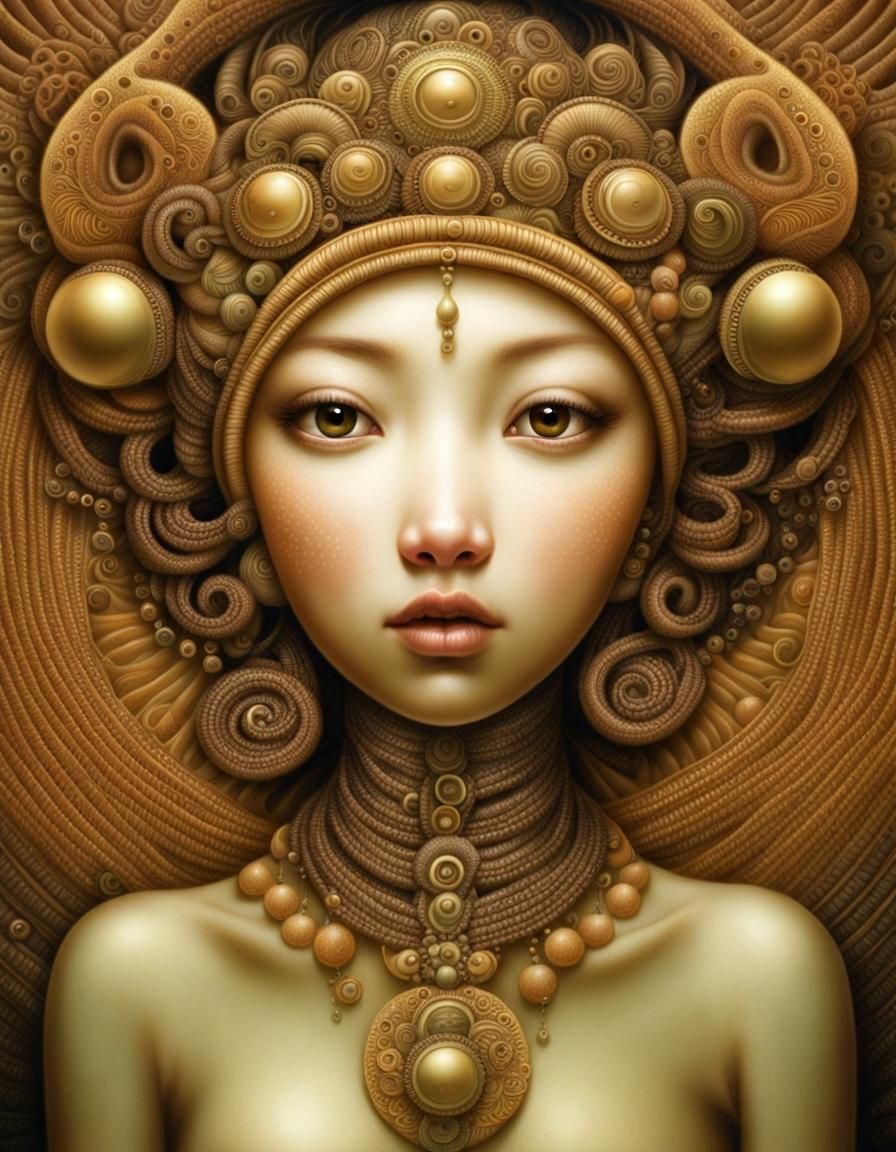 Surreal Character Portrait in Naoto Hattori Style