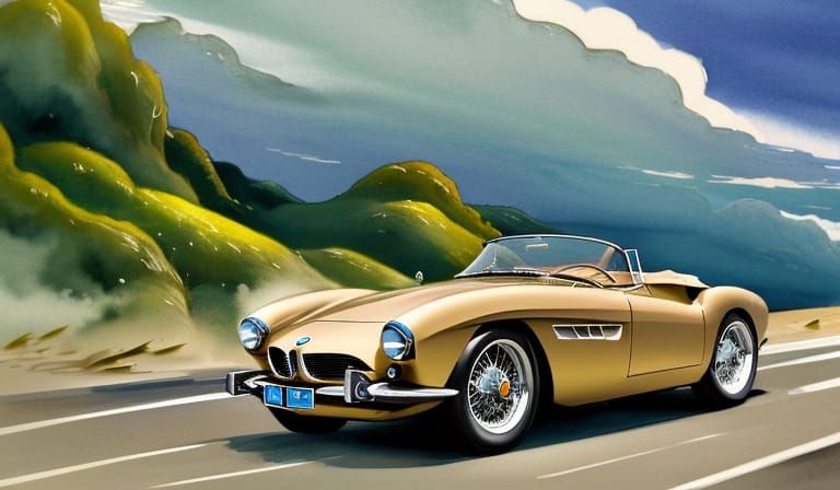 The BMW 507 Roadster In Champagne Cream #1