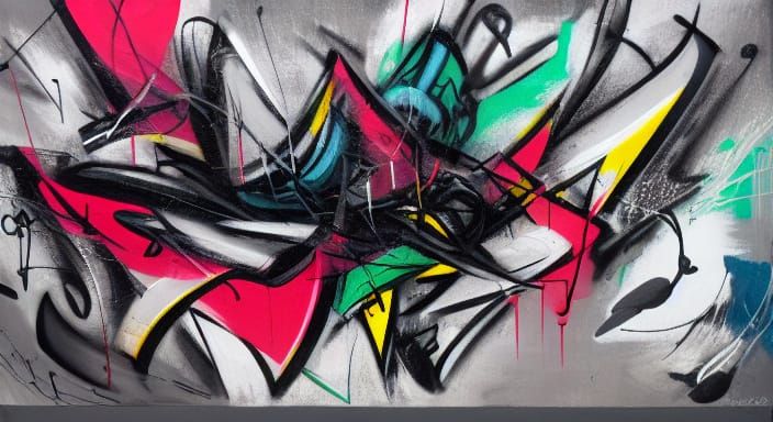 Abstract Graffiti Art in Futura Style
