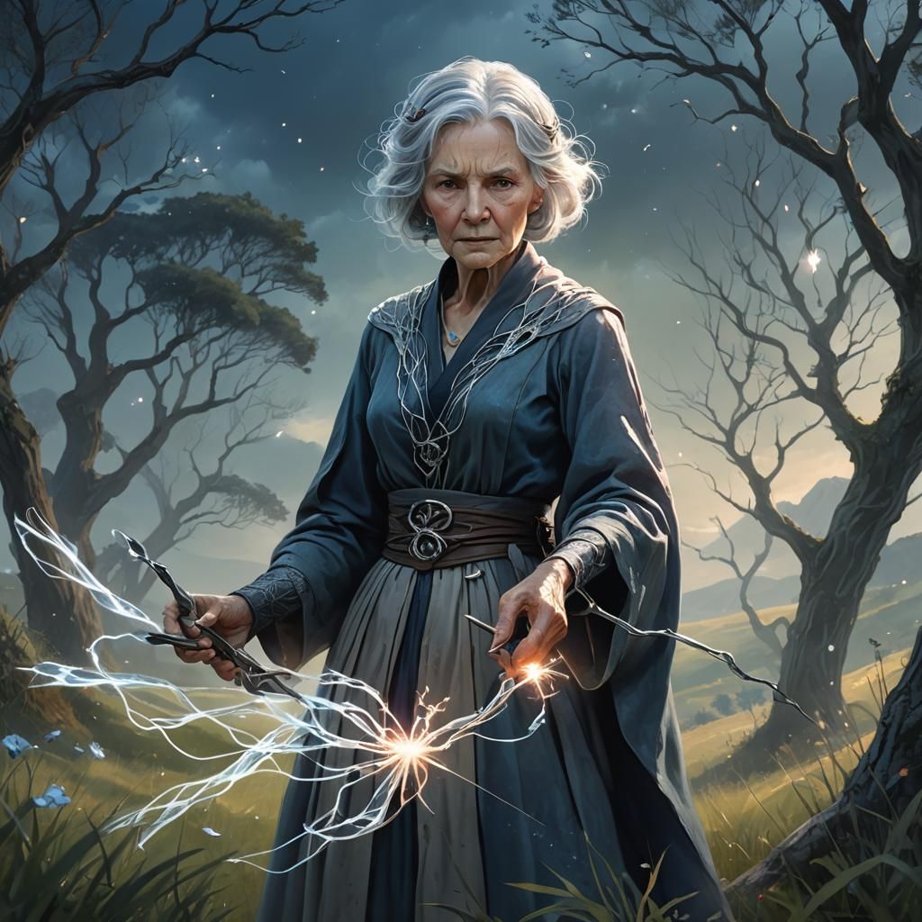 Atropos Cuts the Web: Fantasy Concept Art