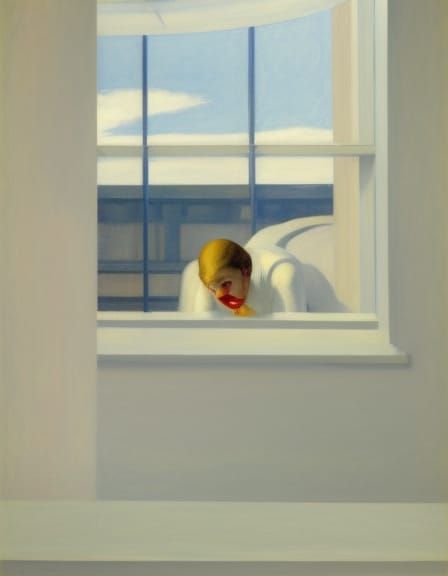 Hopper-esque American Realism Scene